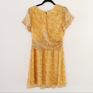 Sam Edelman Floral Fit & Flare Yellow Dress